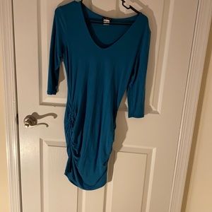 Blue quarter sleeve dress